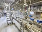 Used Combibloc (Sig) Model 112-32 Aseptic Brick Pack Cartoning Lines. The fillers are capable of running 125 ml, 150 ml, 200 ml or 250 ml cartons (with changeparts). Has Sig Beckhoff HMI with Siemens...