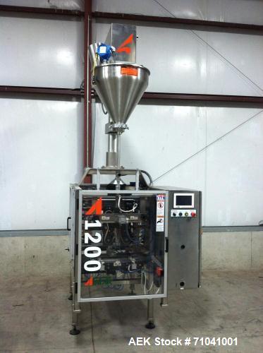 Used-All Fill Model Avatar A-1200 vertical form, fill, seal machine with auger filler.