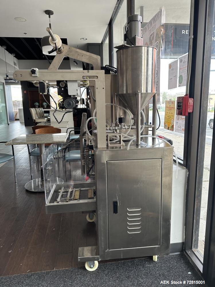 Used Shanghai Goldsen Model GD-320Y Vertical Single Lane Stick Pack Machine