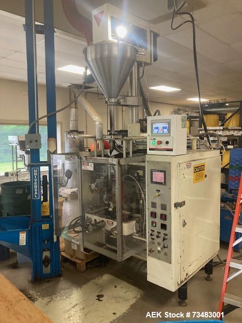 Used General Packaging Model 48 Vertical Form Fill Seal (VFFS) Machine – Up to 20 PPM, Auger Filler, Coffee Application