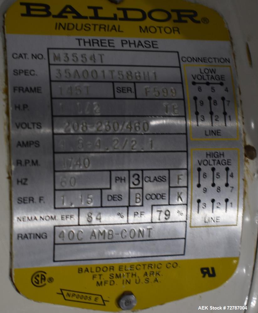 Usado- Hayssen Ultima Servo Vertical Form & Fill Bagger con relleno de llenado, modelo 12-16HR. Capaz de hasta 60 PPM, ancho...