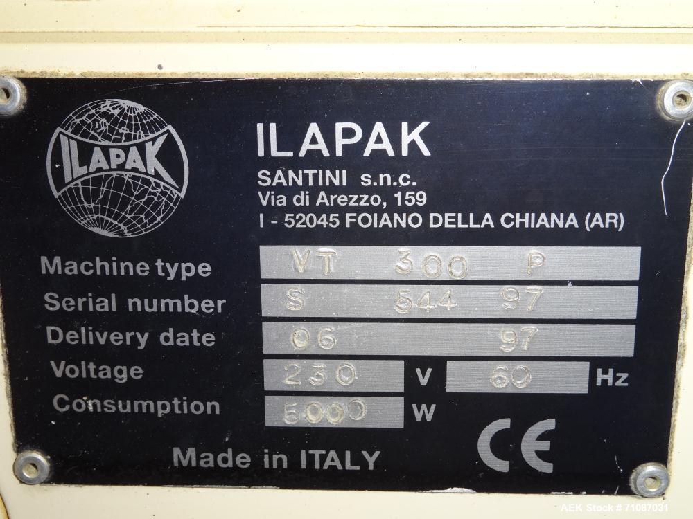 Used Ilapak Vegatronic Model VT-300-P Vertical Form, Fill & Seal Machine