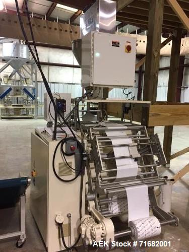 Used Ilapak Model Vegatronic VT-300-P Vertical Form Fill and Seal Machine. Capable of speeds up to 120 bags per minute. Bag size range: width- 50mm - 270mm, length - 60mm - 270mm single stroke or 500...