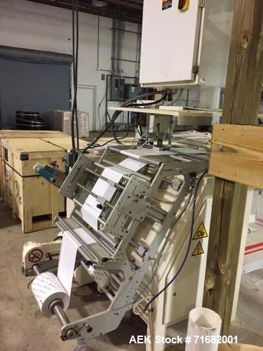 Used Ilapak Model Vegatronic VT-300-P Vertical Form Fill and Seal Machine. Capable of speeds up to 120 bags per minute. Bag size range: width- 50mm - 270mm, length - 60mm - 270mm single stroke or 500...