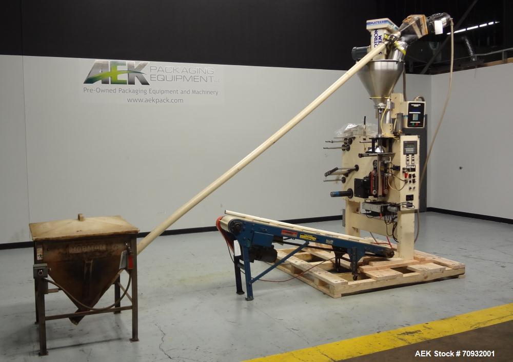 Used Keypak V200B Vertical Form Fill Seal Machine with Mateer 1900 Auger Filler