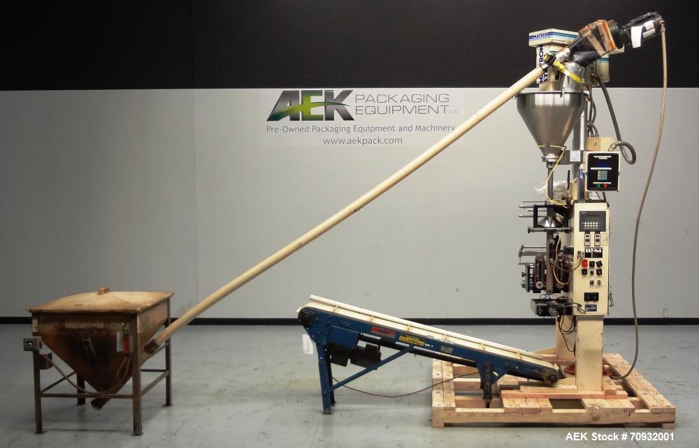 Used Keypak V200B Vertical Form Fill Seal Machine with Mateer 1900 Auger Filler