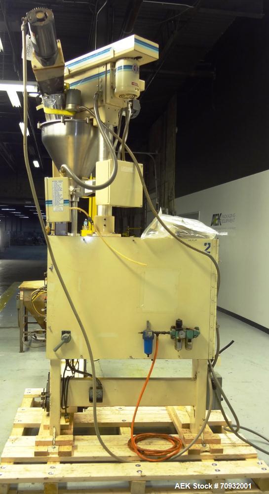 Used Keypak V200B Vertical Form Fill Seal Machine with Mateer 1900 Auger Filler