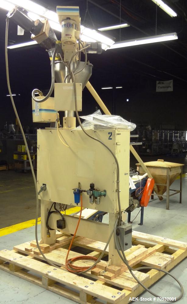 Used Keypak V200B Vertical Form Fill Seal Machine with Mateer 1900 Auger Filler