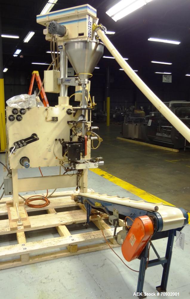 Used Keypak V200B Vertical Form Fill Seal Machine with Mateer 1900 Auger Filler
