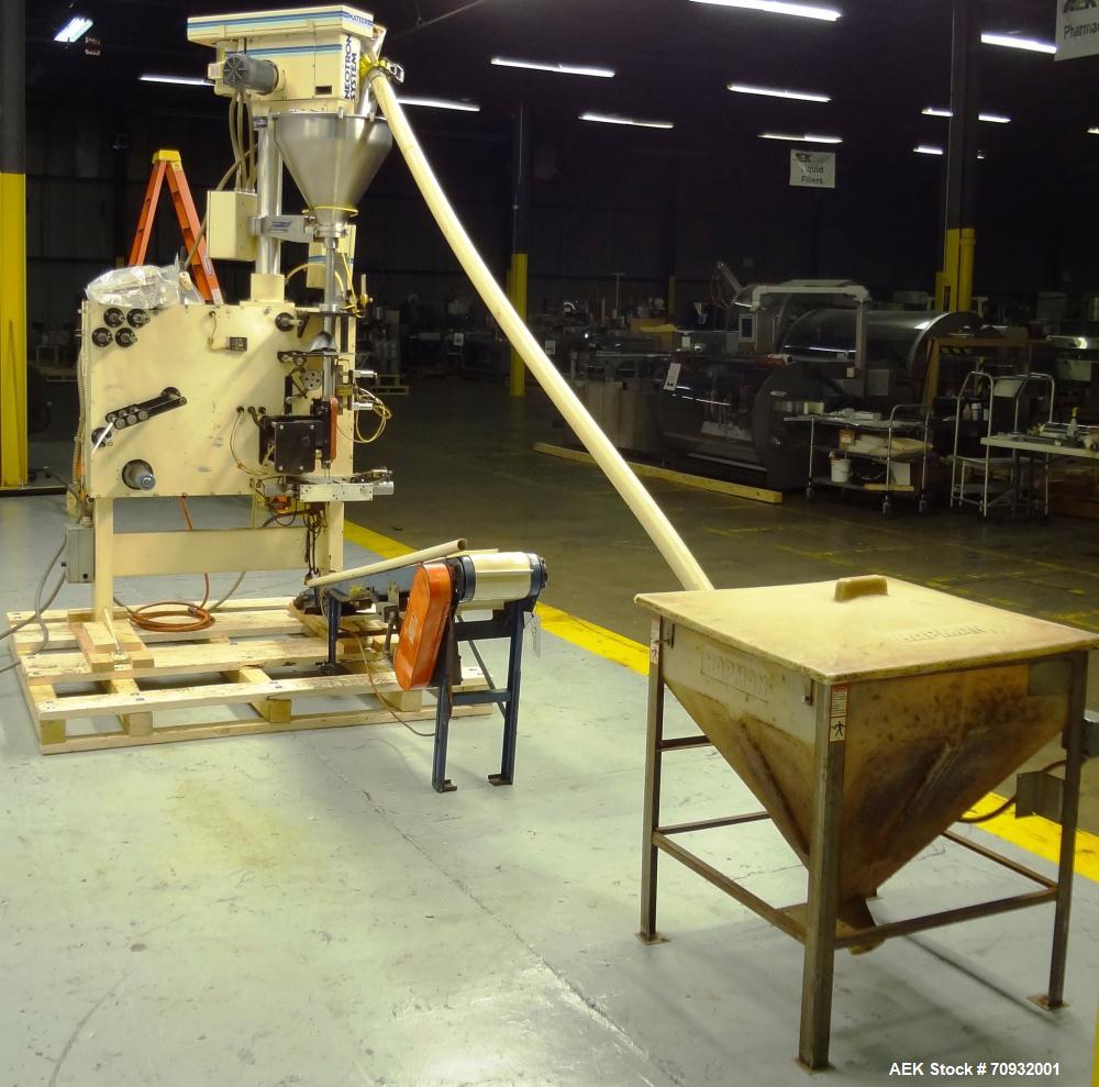 Used Keypak V200B Vertical Form Fill Seal Machine with Mateer 1900 Auger Filler