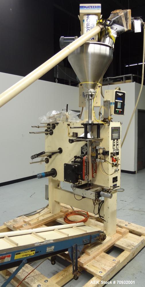 Used Keypak V200B Vertical Form Fill Seal Machine with Mateer 1900 Auger Filler