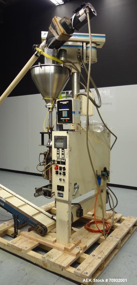 Used Keypak V200B Vertical Form Fill Seal Machine with Mateer 1900 Auger Filler