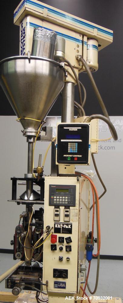 Used Keypak V200B Vertical Form Fill Seal Machine with Mateer 1900 Auger Filler