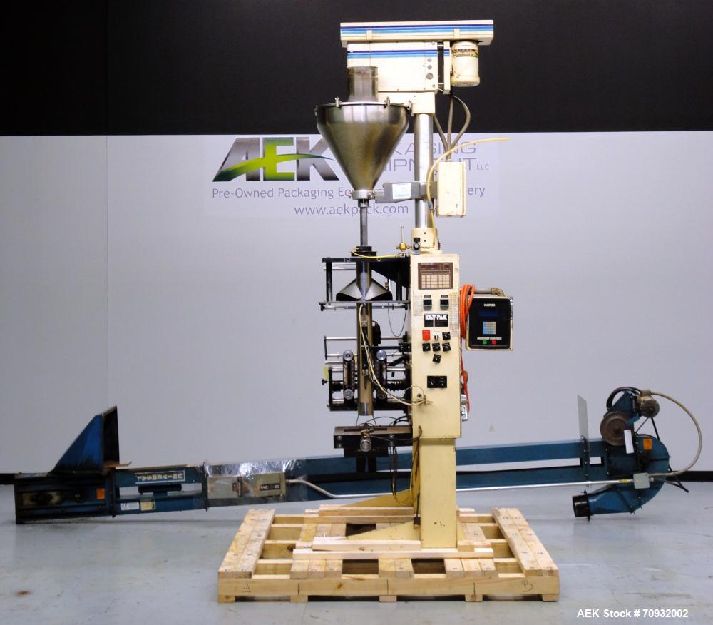 Used Keypak V300B Vertical Form Fill Seal Machine with Mateer 1900 Auger Filler