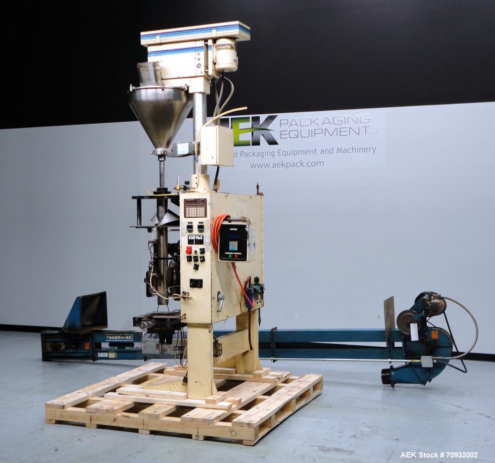 Used Keypak V300B Vertical Form Fill Seal Machine with Mateer 1900 Auger Filler