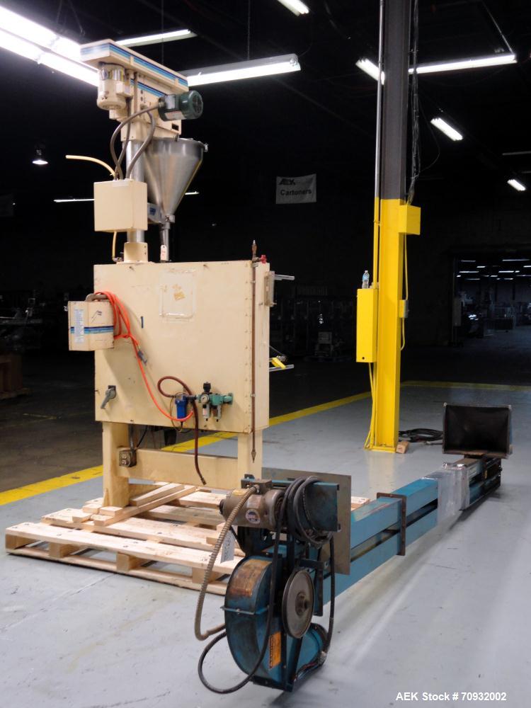 Used Keypak V300B Vertical Form Fill Seal Machine with Mateer 1900 Auger Filler