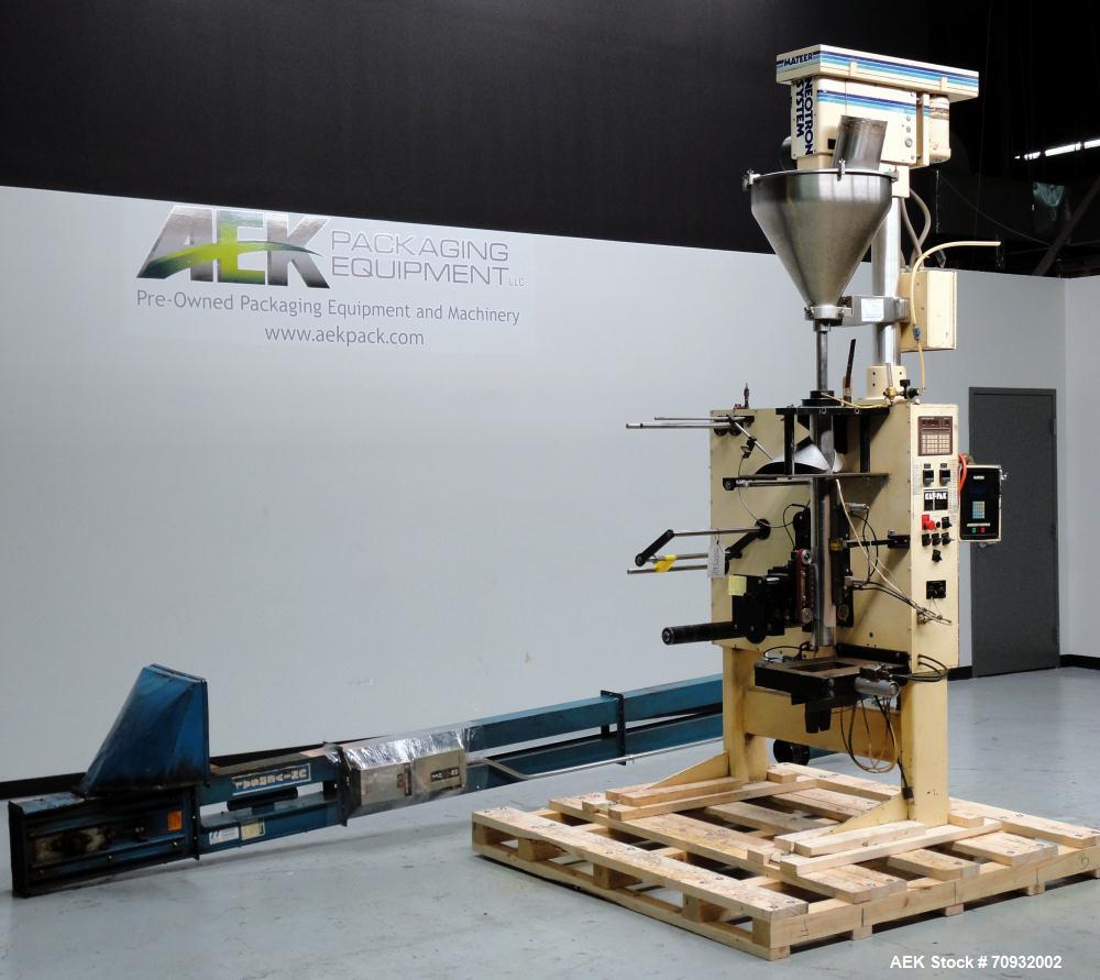 Used Keypak V300B Vertical Form Fill Seal Machine with Mateer 1900 Auger Filler
