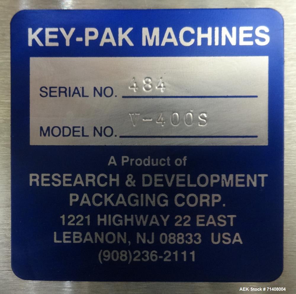 Used- Key Pack Model V400S Vertical Form Fill Seal Machine