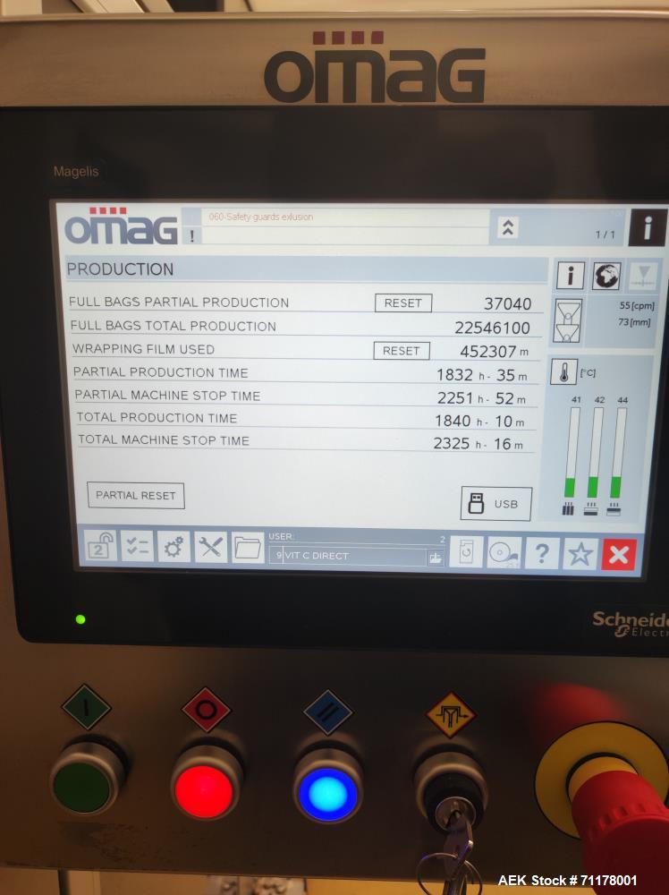 Used Omag Model CS/4 Stick Pack Form-Fill-Seal-Machine