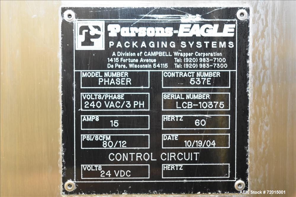 Used- Parsons-Eagle Phaser 1315 Vertical Form, Fill & Seal Machine with Powder  