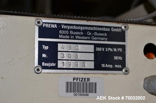 Used Prewa Form, Fill and Seal Machine, Large Bag Format 1/2 Liter to 25 Liter