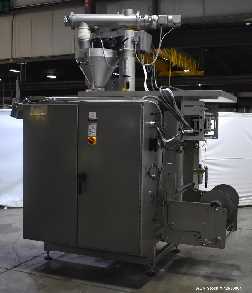 Used- Rovema Model VPI-260 Vertical Form Fill and Seal Machine with Auger Filler. Capable of speeds up to 120 BPM (depending...