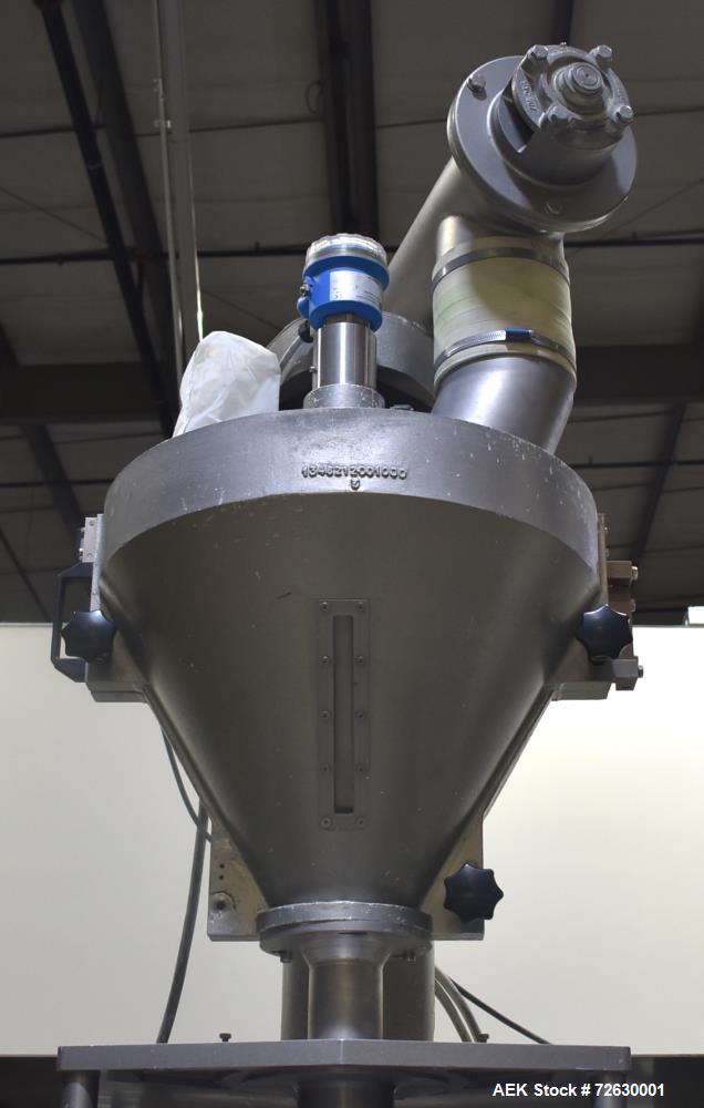 Used Rovema Model VPI-260 Vertical Form Fill and Seal Machine with Auger Filler. Capable of speeds up to 120 BPM (depending on application). Bag Size Range from: 2-3/8" - 10-7/32" or 60mm - 260mm (wi...