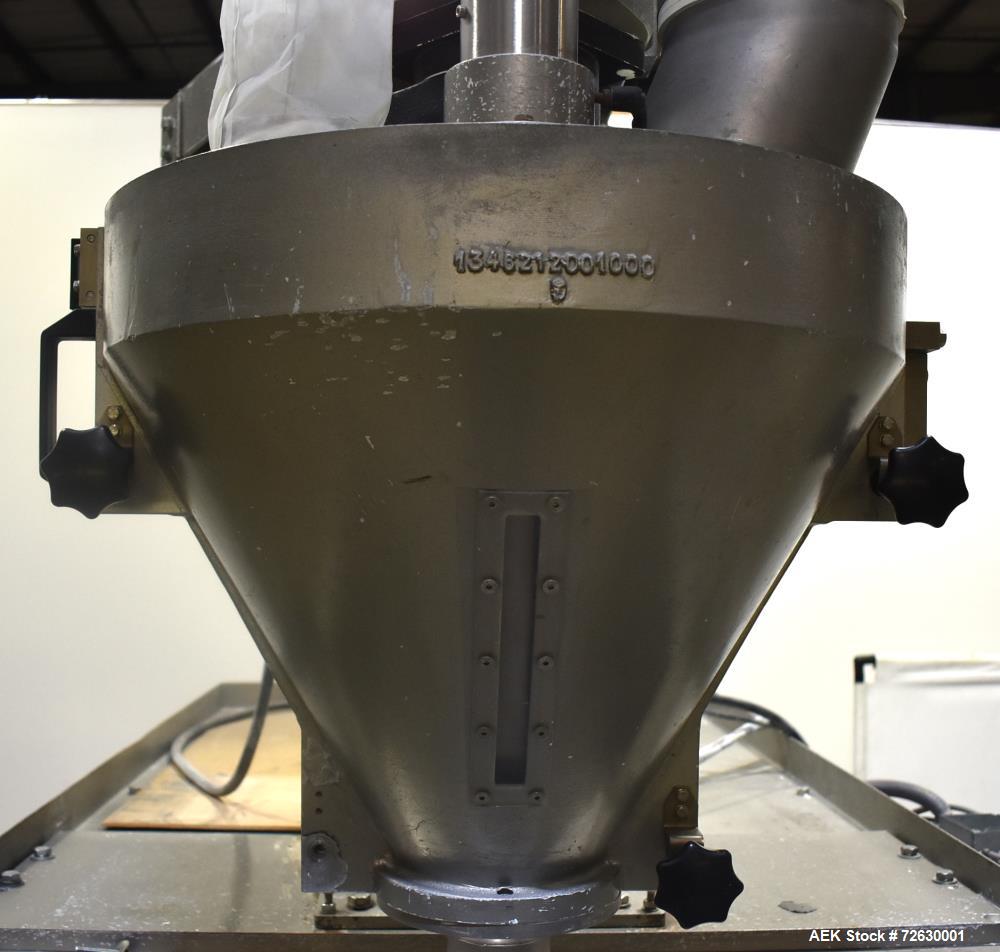 Used Rovema Model VPI-260 Vertical Form Fill and Seal Machine with Auger Filler. Capable of speeds up to 120 BPM (depending on application). Bag Size Range from: 2-3/8" - 10-7/32" or 60mm - 260mm (wi...