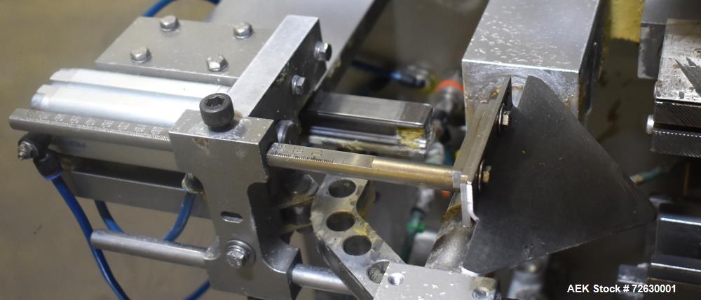 Used Rovema Model VPI-260 Vertical Form Fill and Seal Machine with Auger Filler. Capable of speeds up to 120 BPM (depending on application). Bag Size Range from: 2-3/8" - 10-7/32" or 60mm - 260mm (wi...