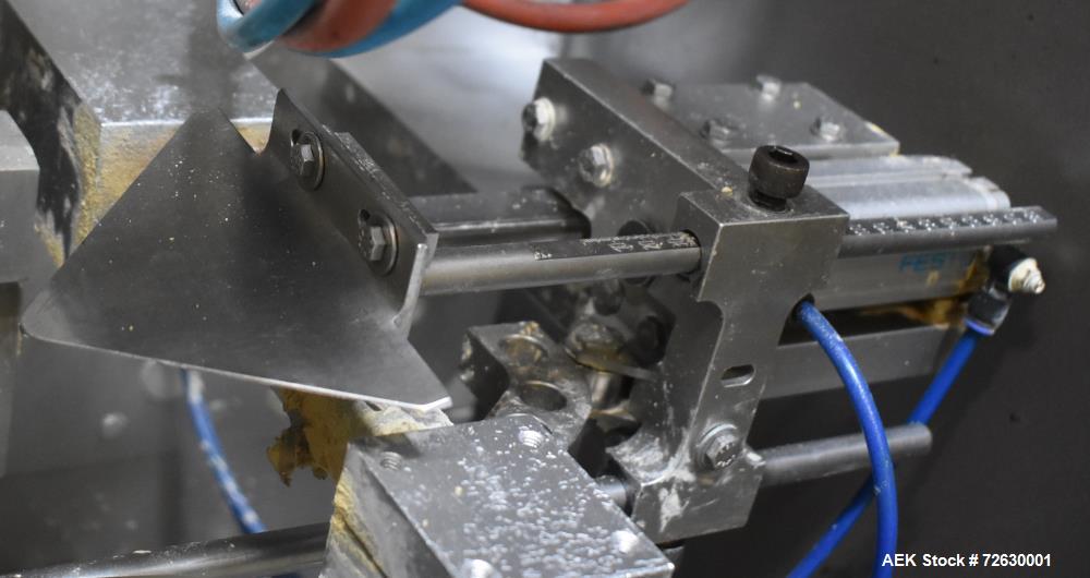 Used Rovema Model VPI-260 Vertical Form Fill and Seal Machine with Auger Filler. Capable of speeds up to 120 BPM (depending on application). Bag Size Range from: 2-3/8" - 10-7/32" or 60mm - 260mm (wi...