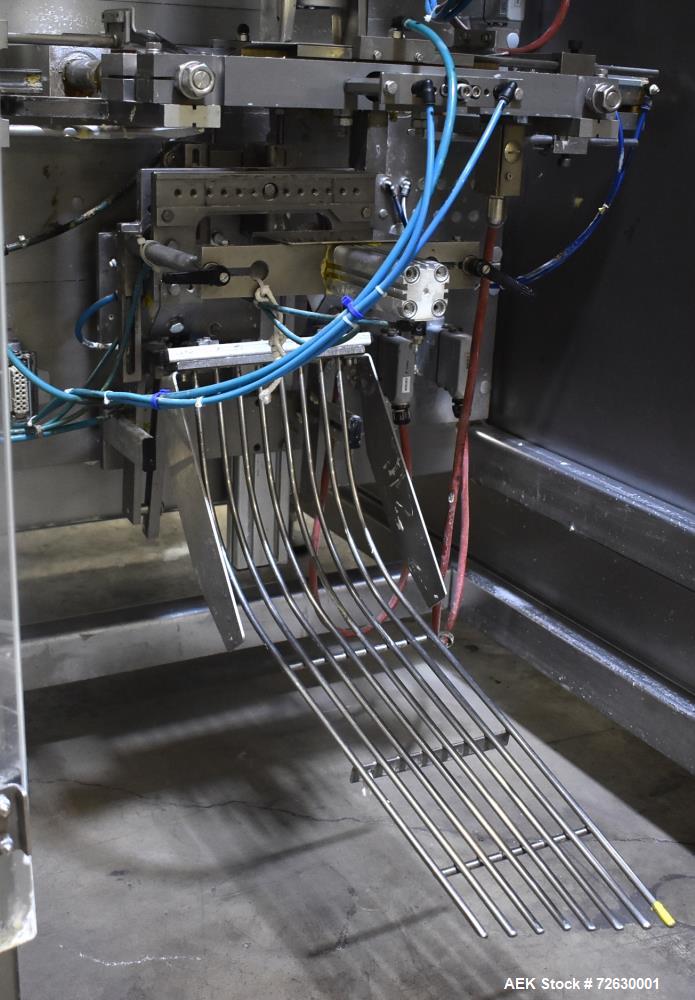 Used Rovema Model VPI-260 Vertical Form Fill and Seal Machine with Auger Filler. Capable of speeds up to 120 BPM (depending on application). Bag Size Range from: 2-3/8" - 10-7/32" or 60mm - 260mm (wi...