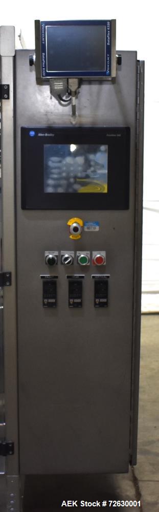 Used Rovema Model VPI-260 Vertical Form Fill and Seal Machine with Auger Filler. Capable of speeds up to 120 BPM (depending on application). Bag Size Range from: 2-3/8" - 10-7/32" or 60mm - 260mm (wi...