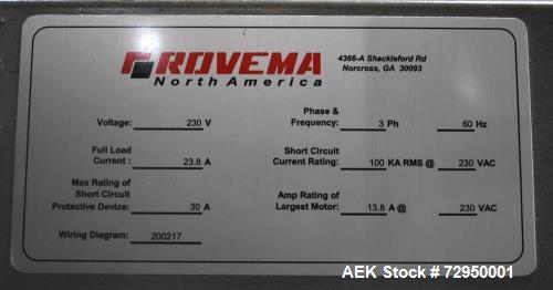 Used Rovema Model VPI-260 Vertical Form Fill and Seal Machine