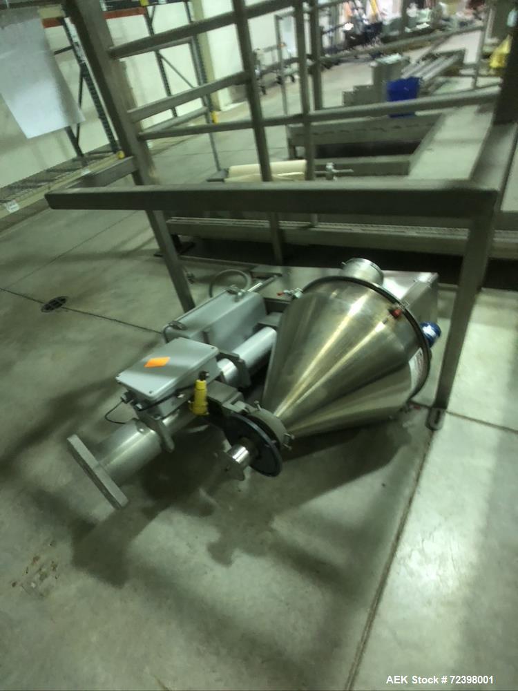 Used Viking Masek Model ES400 Vertical Form Fill Seal with Image Auger Filler. Capable of speeds up to 60 bags per minute. Bag size range: 100mm - 400mm (width) x 100mm - 600mm (length). Heat seal ja...