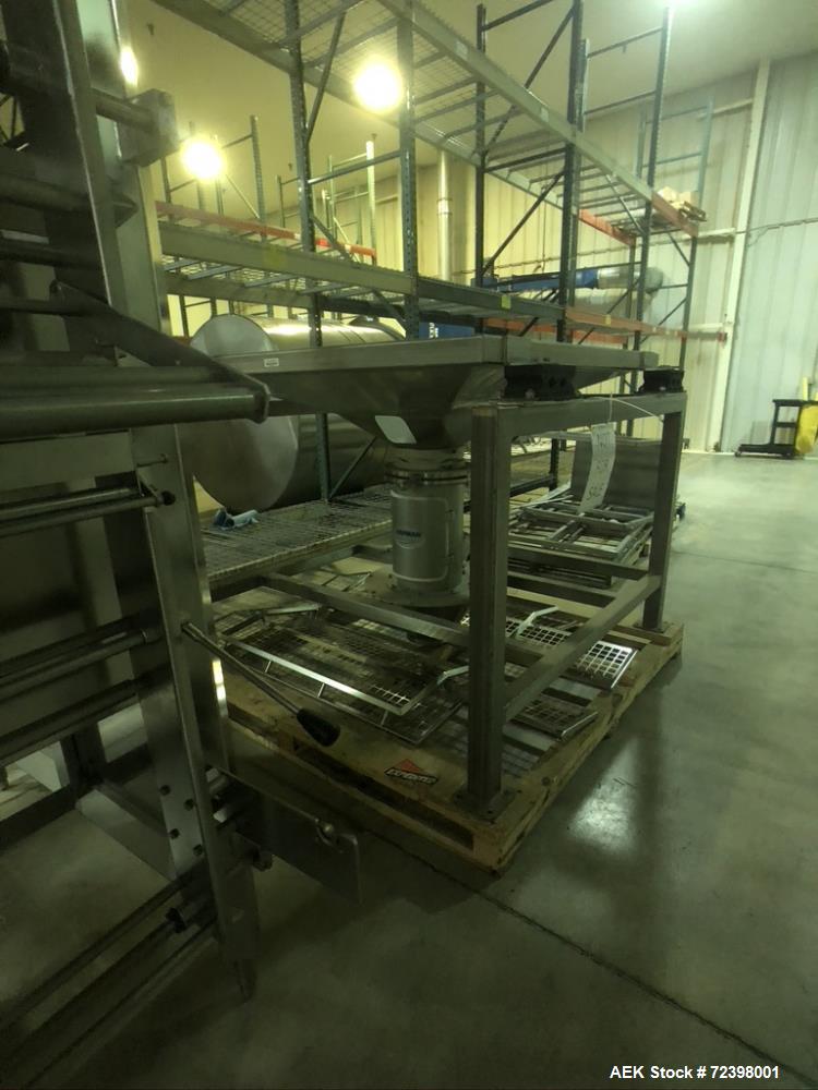 Used Viking Masek Model ES400 Vertical Form Fill Seal with Image Auger Filler. Capable of speeds up to 60 bags per minute. Bag size range: 100mm - 400mm (width) x 100mm - 600mm (length). Heat seal ja...