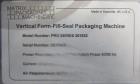 Used Matrix Packaging Pro Series 201823 Vertical Form Fill Seal Machine with All-Fill Auger Filler