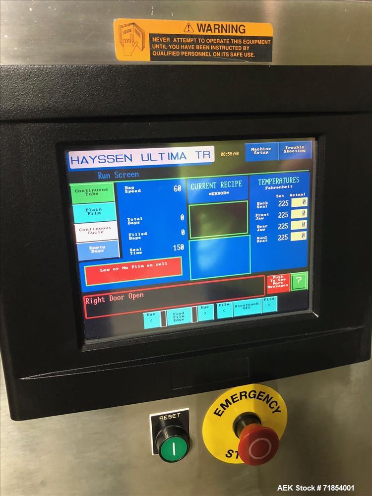 Used Hayssen Form and Fill Vertical Packager with Poly Film Jaws