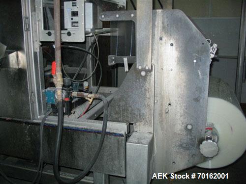 Used Hayssen Ultima ST Model 12-19HR Vertical Form Fill and Seal Machine capable of speeds up to 100 pouches per minute. Has a bag size range of 2-1/2" to 12" wide and 3" to 19" long. All stainless s...