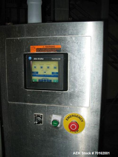 Used Hayssen Ultima ST Model 12-19HR Vertical Form Fill and Seal Machine capable of speeds up to 100 pouches per minute. Has a bag size range of 2-1/2" to 12" wide and 3" to 19" long. All stainless s...