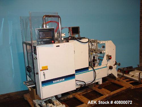 Used Hayssen Ultima CMB/SF Vertical Form Fill and Seal Bagger capable of speeds up to 110 bags per minute. Bag size range: (Width) 4" to 12" (Length) 4" to 23" Can do a 32"L bag with a double pull. C...