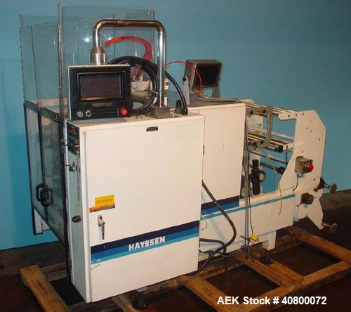 Used Hayssen Ultima CMB/SF Vertical Form Fill and Seal Bagger capable of speeds up to 110 bags per minute. Bag size range: (Width) 4" to 12" (Length) 4" to 23" Can do a 32"L bag with a double pull. C...