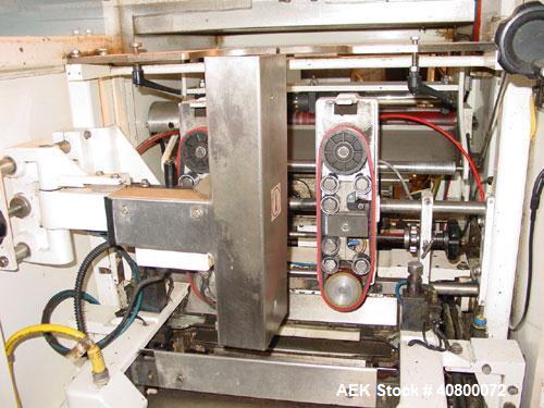 Used Hayssen Ultima CMB/SF Vertical Form Fill and Seal Bagger capable of speeds up to 110 bags per minute. Bag size range: (Width) 4" to 12" (Length) 4" to 23" Can do a 32"L bag with a double pull. C...