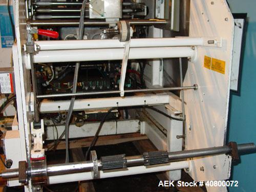 Used Hayssen Ultima CMB/SF Vertical Form Fill and Seal Bagger capable of speeds up to 110 bags per minute. Bag size range: (Width) 4" to 12" (Length) 4" to 23" Can do a 32"L bag with a double pull. C...