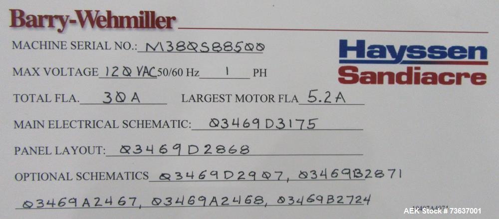 Used Hayssen Ultima ST Vertical Form Fill Seal Machine for Sale