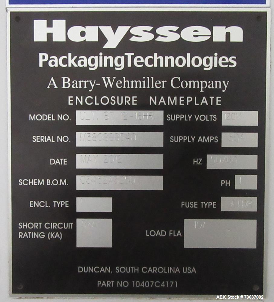 Hayssen Ultima ST VFFS Bagger with Allen Bradley PLC Controls