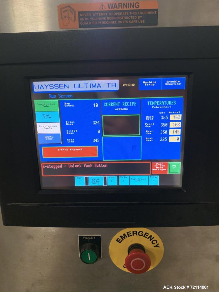 Used- Hayssen Form and Fill Vertical Packager