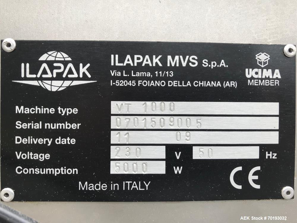 Used- Ilapak Vegatronic 1000 Stainless Steel Vertical Form Fill Seal