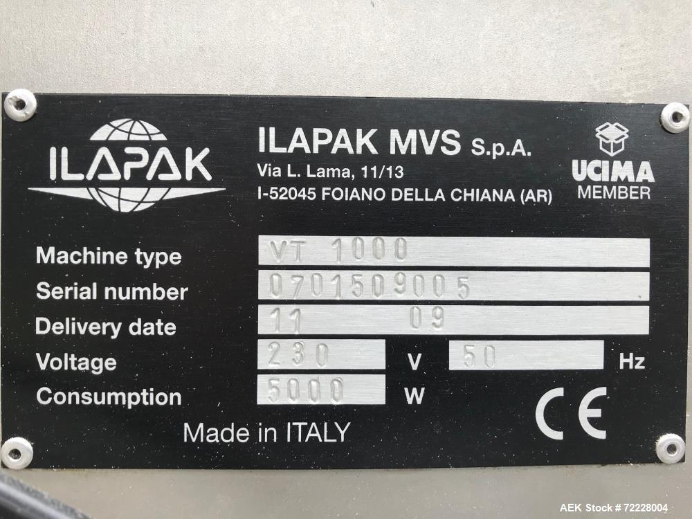Used- Ilapak Vegatronic Stainless Steel Vertical Form Fill Seal