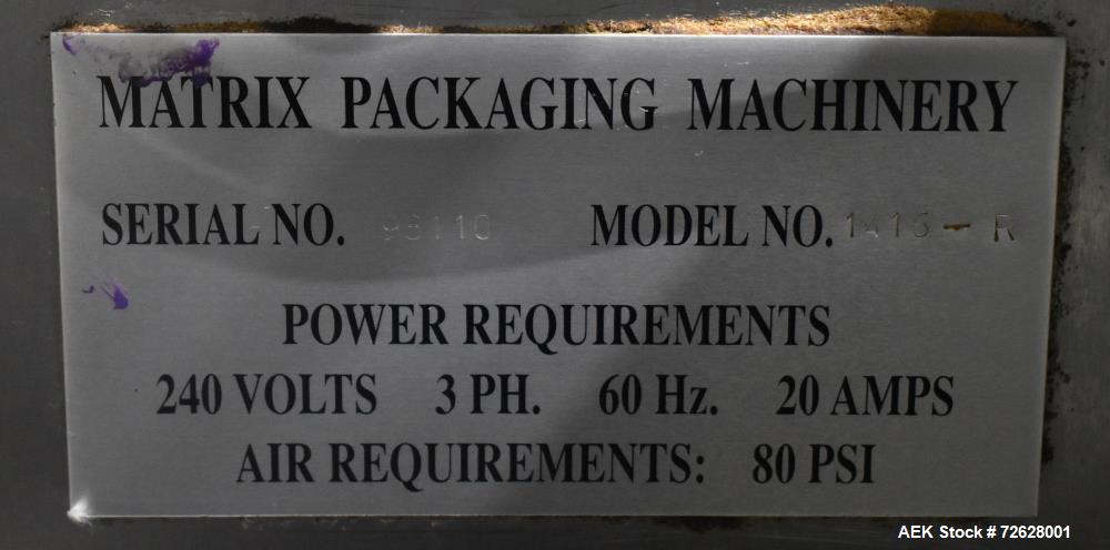 Used Matrix Vertical Form, Fill and Seal Machine
