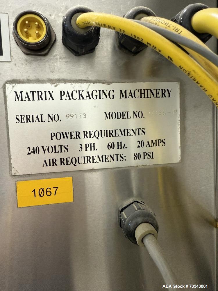 Used Matrix Packaging Vertical Form, Fill and Seal Machine, Model 1416S.